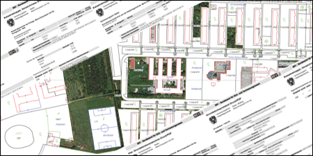 Das Bild zeigt eine Montage aus einem Katastralmappenauszug und Grundstücksverzeichnissen